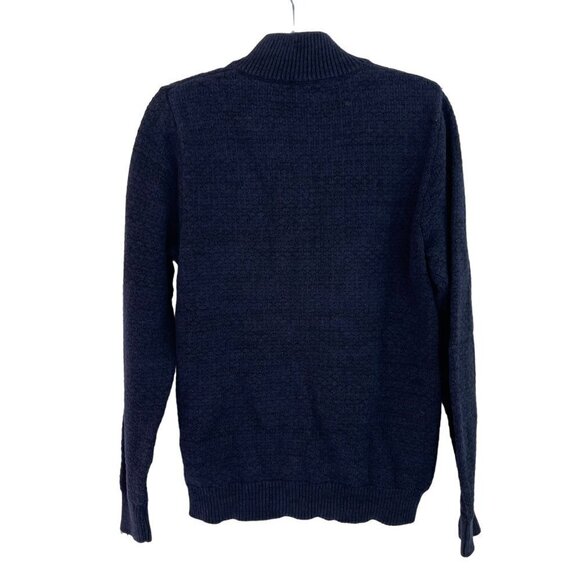 Rails Mens Jacket Size Large Blue Zipper Front Cotton Wool Knit Turtle Neck - Picture 2 of 9